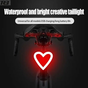 E-Bike Bicycle taillight love heart TRB Battery