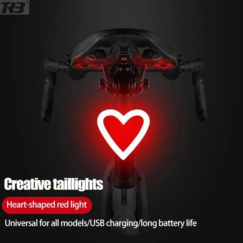 E-Bike Bicycle taillight love heart TRB Battery