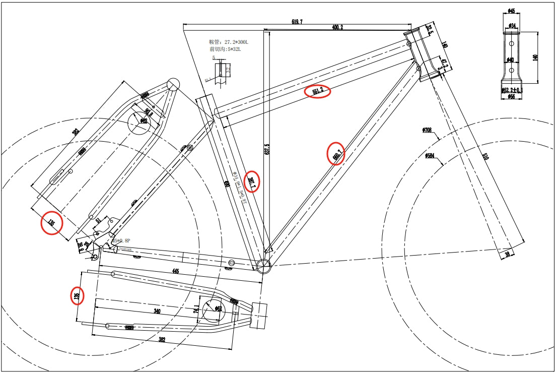 High-Strength Molybdenum Steel EBike Frame | Compatible with 3000W Hub Motor, Perfect for Road and Hill Climbing