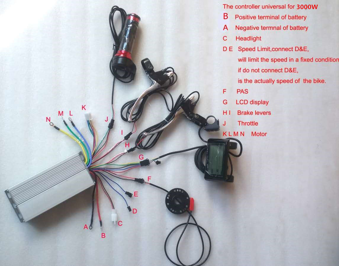 1500w/2000w/3000w/5000w/8000w 48V/52V/72V Hub motor Electric Bike Conversion Kit 26", 27.5", 29"